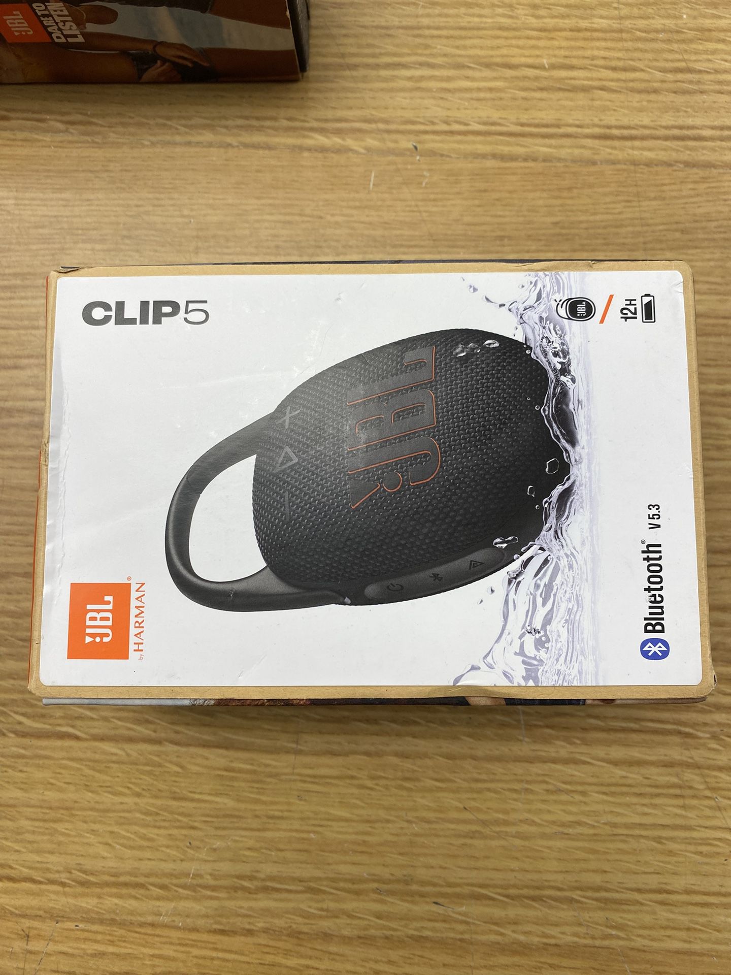 JBL Clip 5 - Ultra-Portable, Waterproof Bluetooth Speaker, Big Pro Sound with Punchy bass, Integrat Play, (Black) BRAND NEW SEALED Holiday