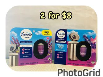 Febreze Trash Odor Fighter starter kit, 2 for $8