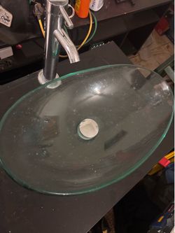 Glass sink bowl