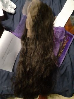 26 inches natural color human hair wig