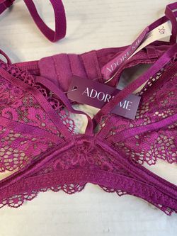 Adore Me Underwire Lacy Bra size 40C Red Lavender Sexy Lace & Mesh  Adjustable for Sale in Powder Springs, GA - OfferUp