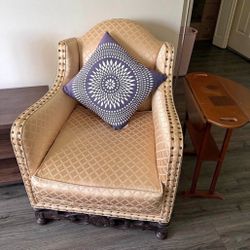 Armchair Antique Newly Upholstered Like New Condition 