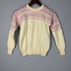 Vintage Hahnenkamm Wool Pullover Sweater Women's M Fair Isle