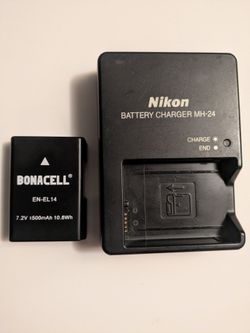 Nikon Original Battery Charger and a battery