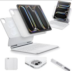 White ESR for iPad Pro 12.9 Keyboard Case, Multi-Mode Magnetic Stand
For Pro 12.9" 6/5/4/3th, Secure Magnetic Lock, Detachable Case, Precision Multi-T