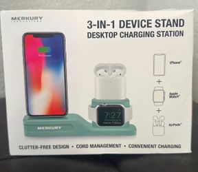 Merkury 3-in-1 Device Stand Desktop Charging Station