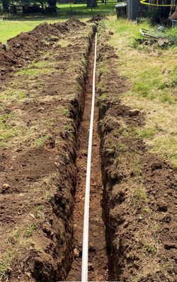 Sewer line and water line