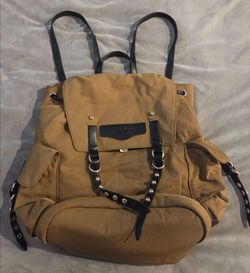 Rebecca Minkoff Tan Canvas Backpack