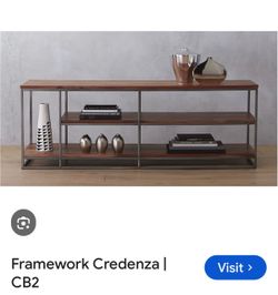 Crate and Barrel/CB2 Framework Credenza - Solid Acacia Wood