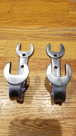 Decorative open end wrench coat holder