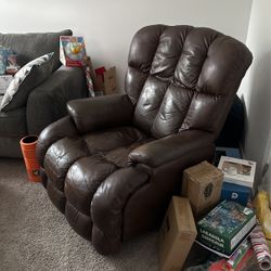 Brown Leather Recliner  