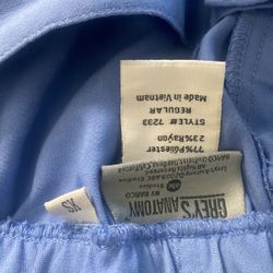 Greys Anatomy Scrubs Pants XS Baby Blue 