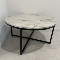 Faux Marble Coffee Table 