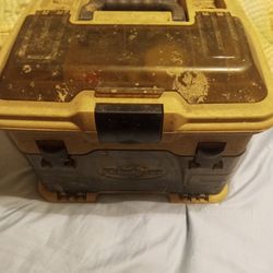 Tackle Box With Lots Of Miscellaneous Stuff Inside