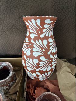 Mexican Talavera Vases total 12