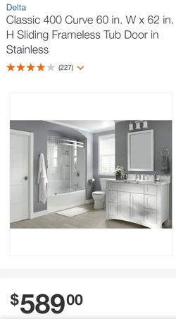 Delta Curved Sliding Shower Door