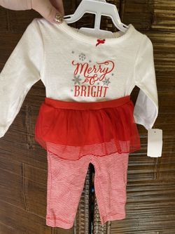 NWT Carter’s Baby Girl Christmas Outfit Size 3 Months