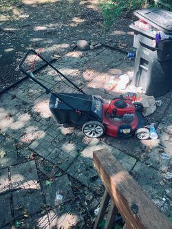 Troy bilt push mower with bagger