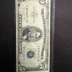 1953B Blue Seal $5 Bill