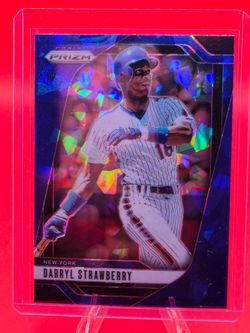 2025 Panini PRIZM BASEBALL DARRYL STRAWBERRY NEW YORK METS #159 BLUE ICE PRIZM