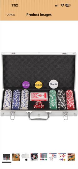 300PCS Chips Professional Poker Chip Set with Aluminum Case