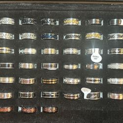 Men’s Stainless Steel Fidget Rings 