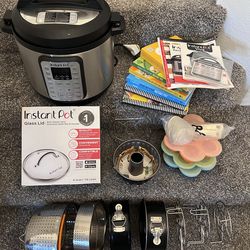 Instant Pot Viva 8qt Pressure Cooker with accessories & cookbooks