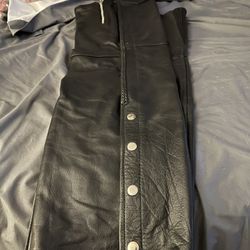 Women’s Black Leather Chaps