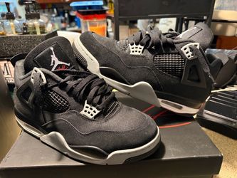 Air Jordan 4 Black Canvas 10.5
