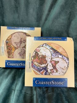 CoasterStone Assorted World Map Coasters – 2 Boxes