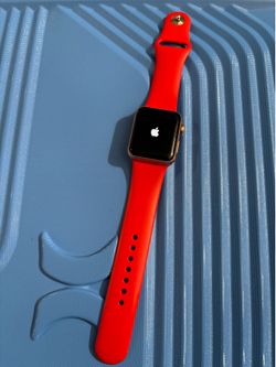 Apple Watch RED BAND ROSE GOLD🚨‼️