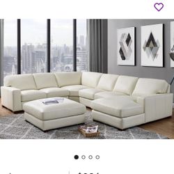 Genuine leather living room sofa sectional missing one part