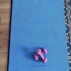 Yoga Mat With 15 Lb Weights