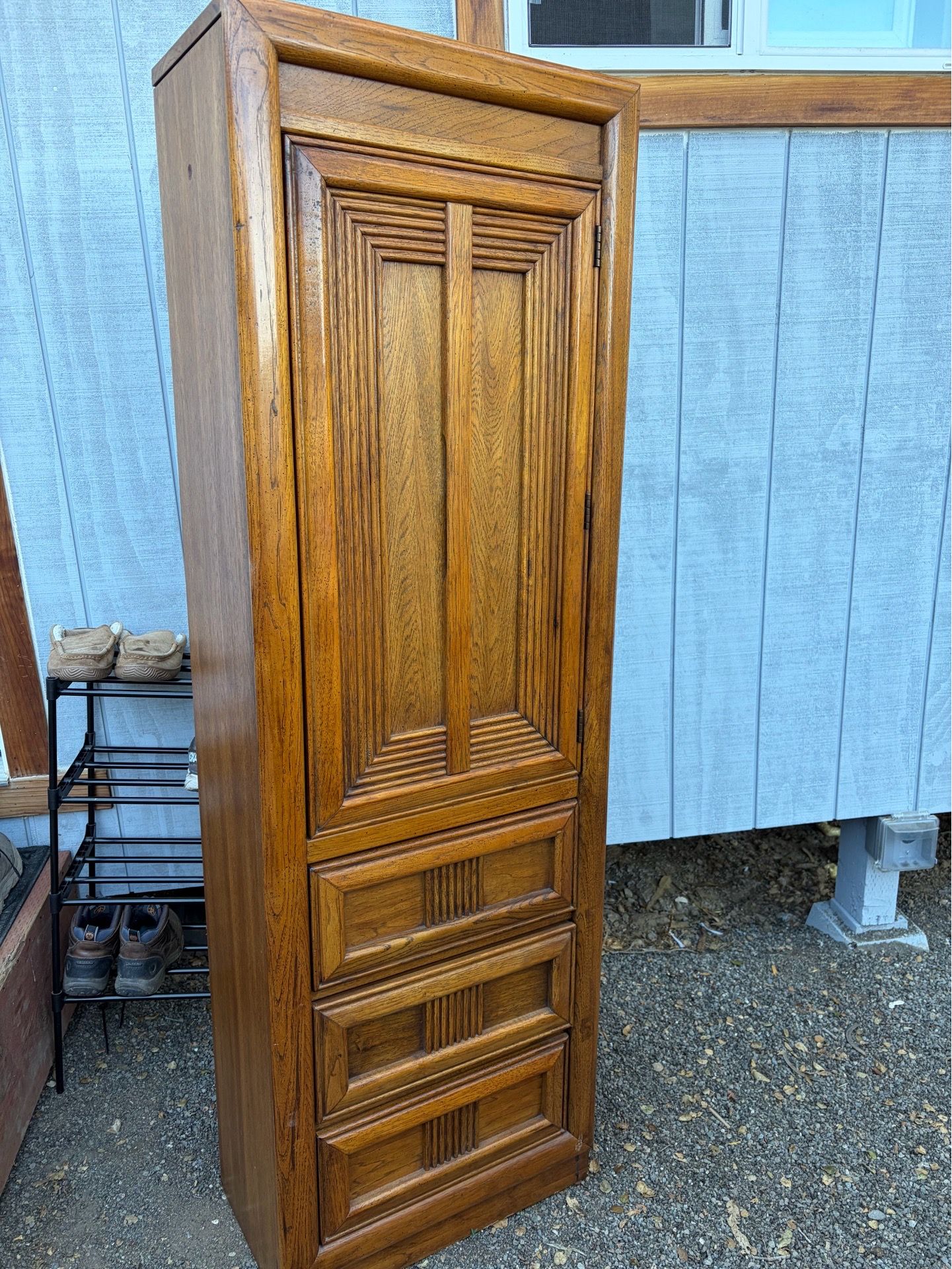 Two tall dressers (real wood)