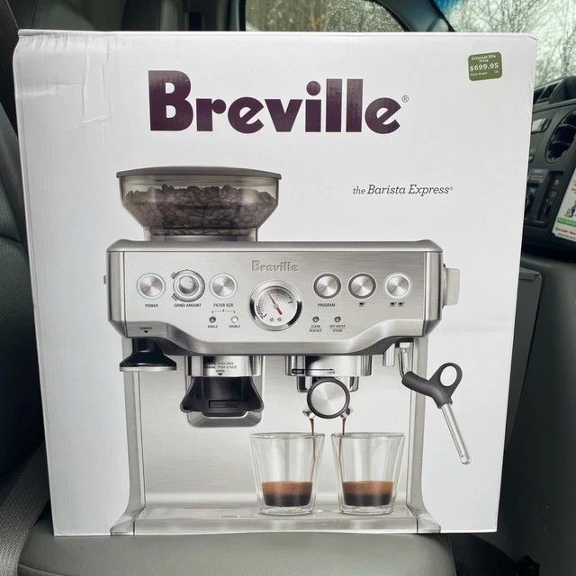 Breville Barista Express Espresso Machine (Brushed Stainless Steel) NEW