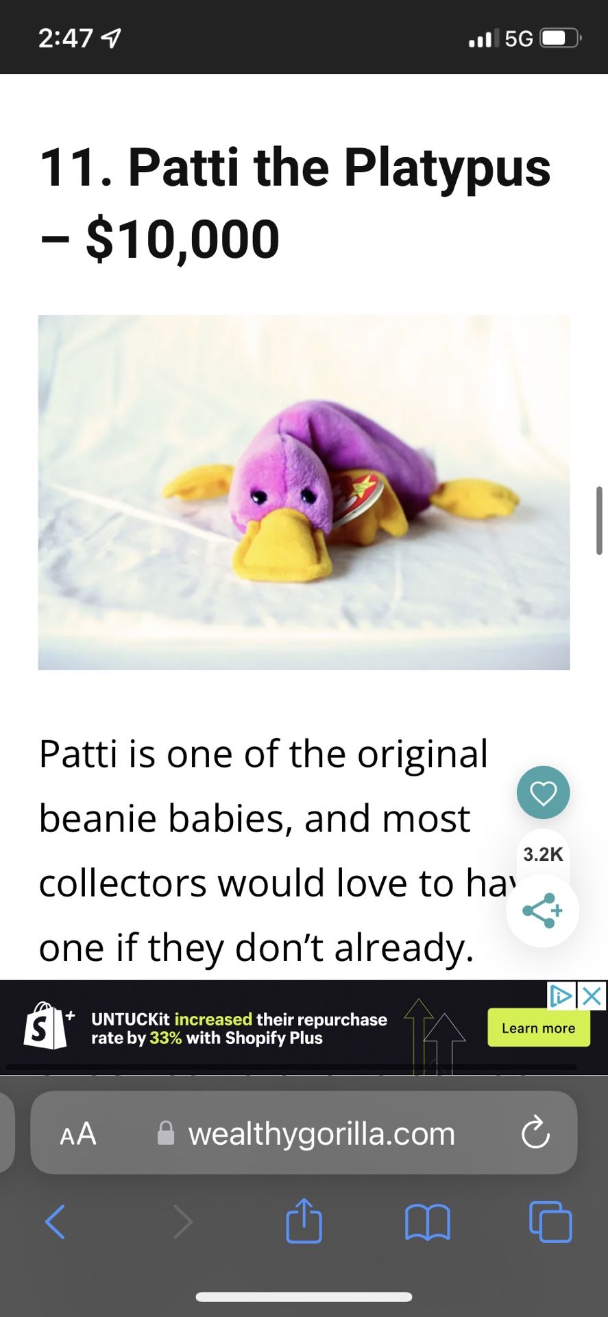 Rare Beanie Baby 