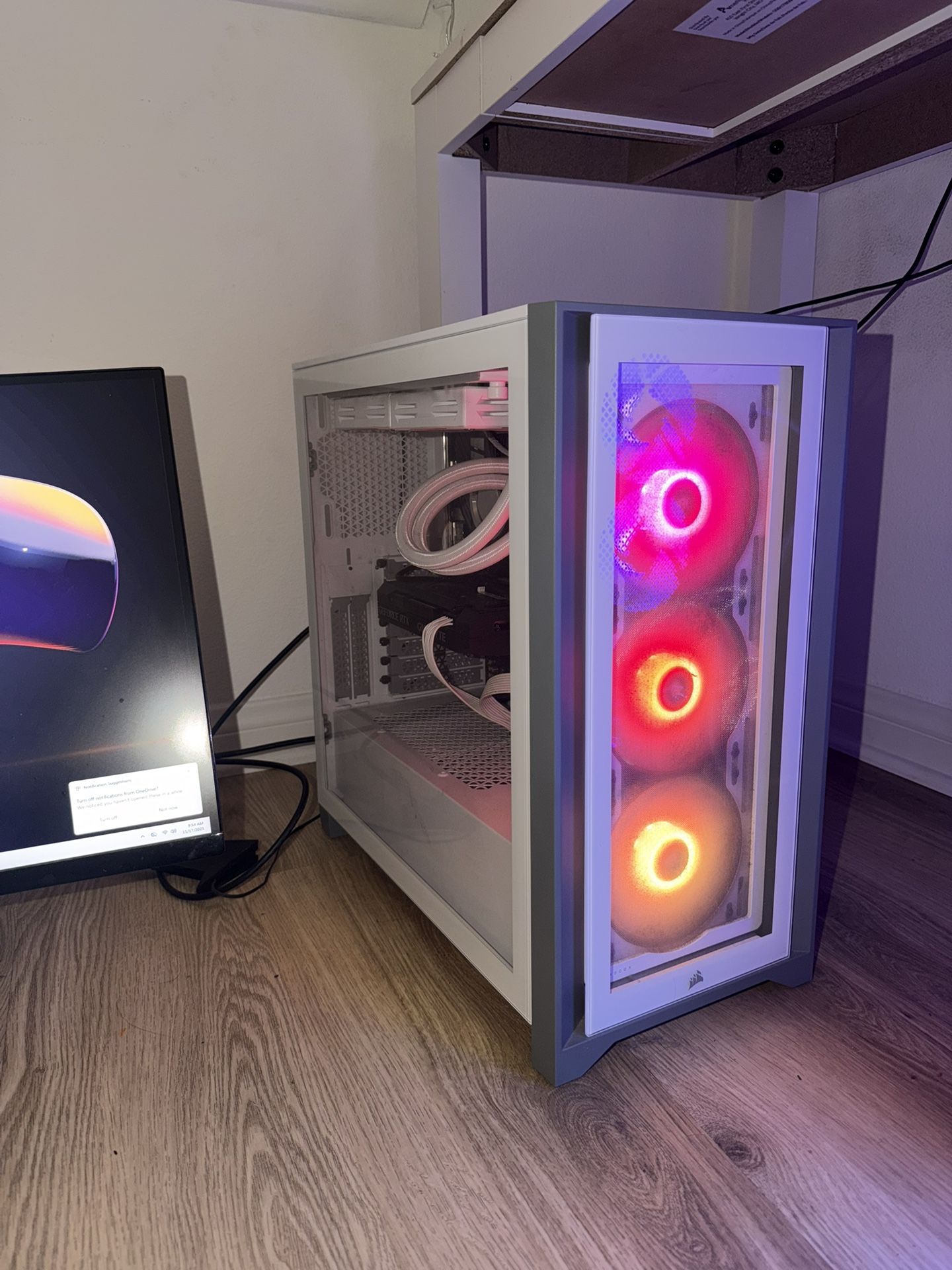 Liquid Cooled Gaming PC Nvidia 3060 And 27 Inch Curved Gaming Monitor