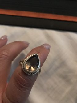 Size 7 silver and gemstone ring Lori Bonn is the designer