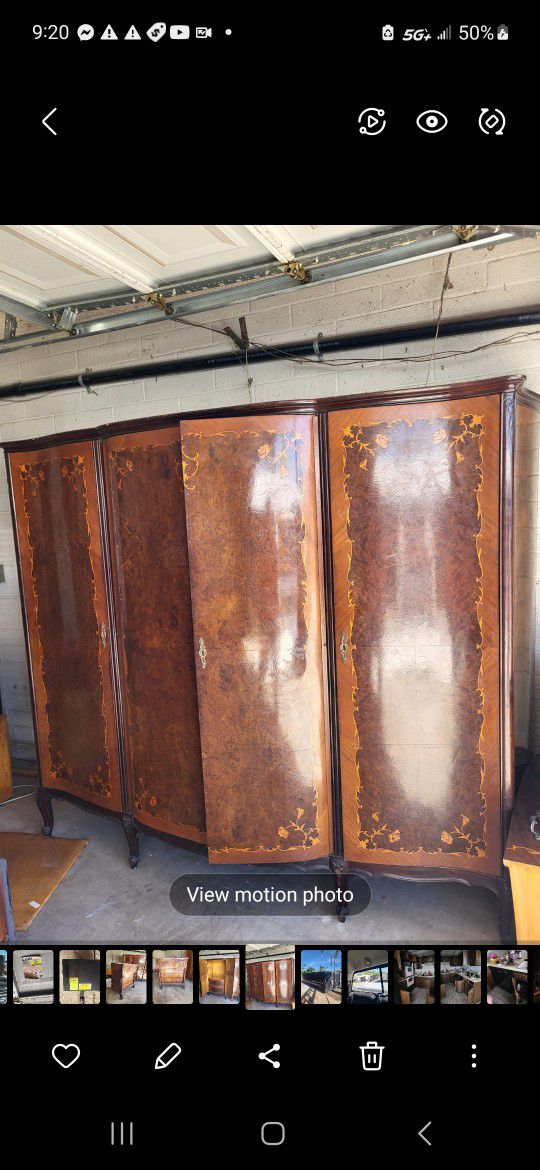 Vintage Armoire And Dresser $500