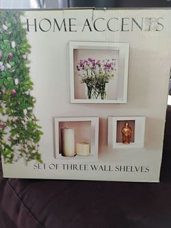 Home Accents Set of Three Wall Shelves
