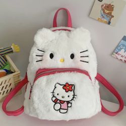 Hello Kitty Pink Fluffy Backpack 