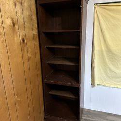 Solid Wood Corner Bookshelf 