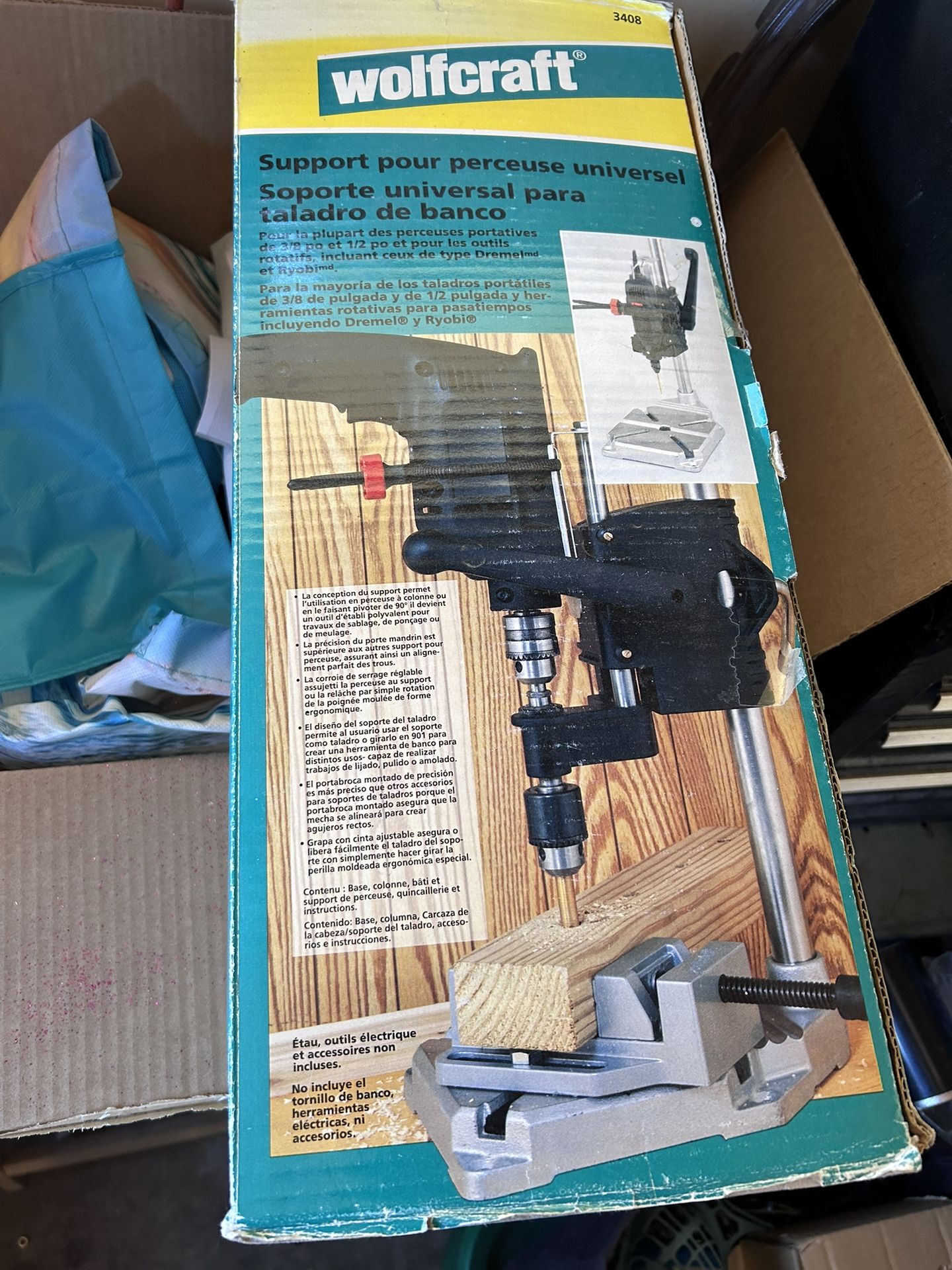 NIB Never Used Wolfcraft Universal Drill Press Stand