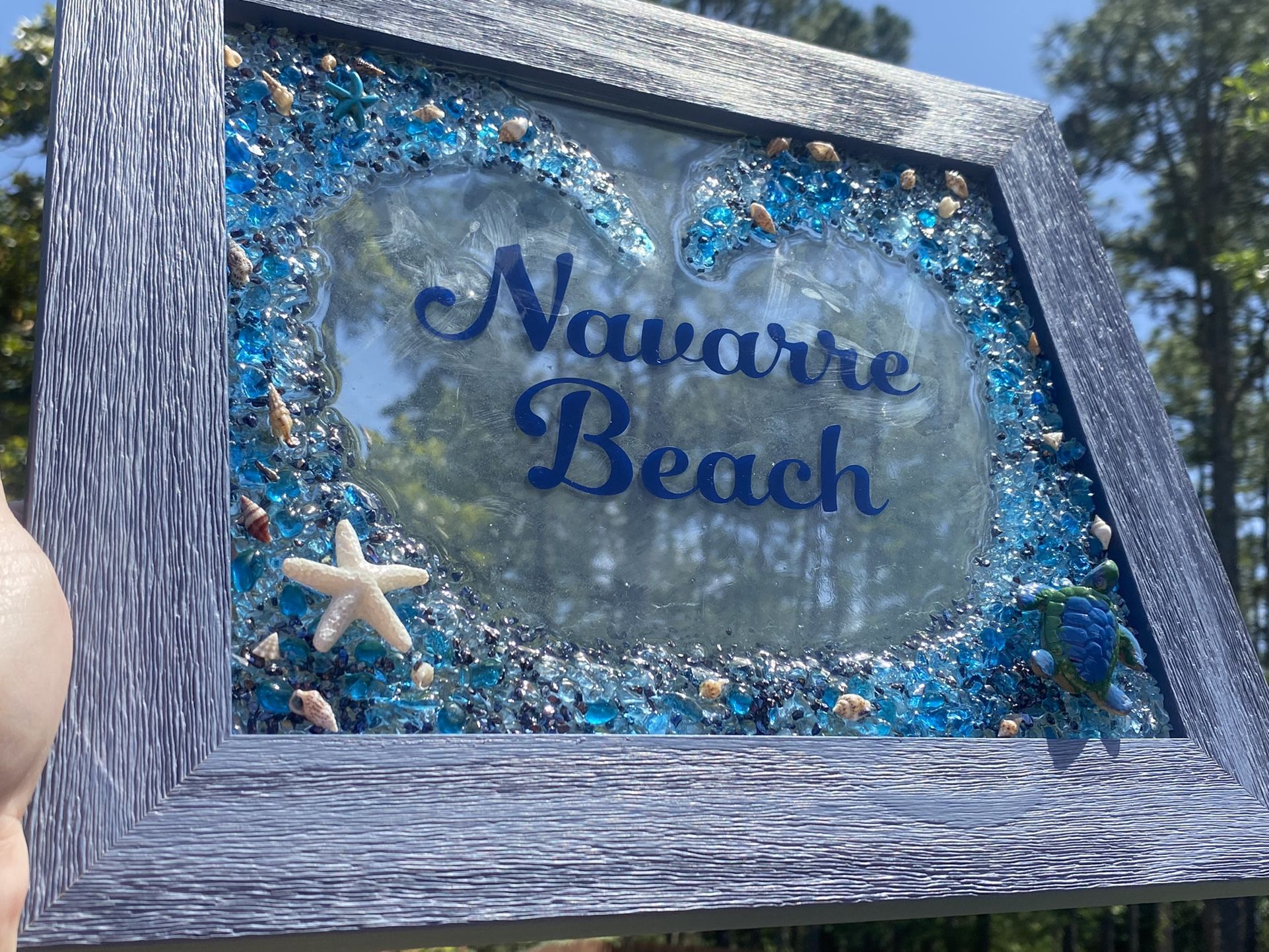 Navarre Beach Coastal Resin Wall Art