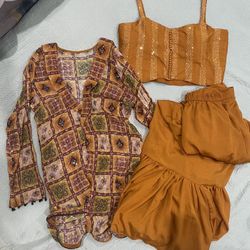 New Rust Color Indian  Party Wear - Size Medium 