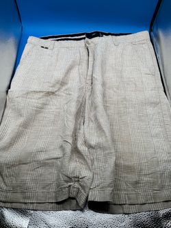 Gavi men’s chino shorts beige/white check