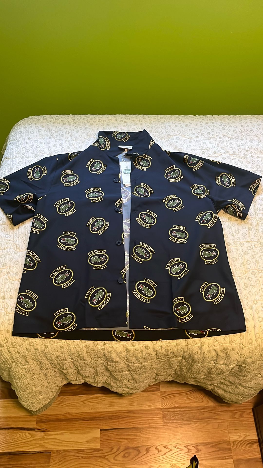 Men’s Regular Hawaii Fit UV protect Golf Shirt XL (LACOSTE)