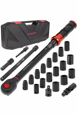 23PCS 1/2-Inch Drive Torque Wrench Set, https://offerup.com/redirect/?o=MTAtMTcwRlQuTEIvMTMuNi0= 230.5Nm Llave dinamométrica de clic con enchufes, 72 