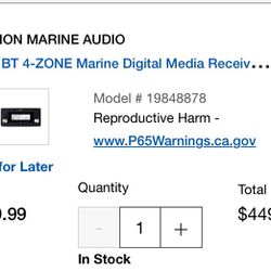 Clarion M606 WaterTight Marine USB/MP3/WMA Receiver 