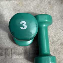 Pair Of Used 3 Lbs Dumbbells 